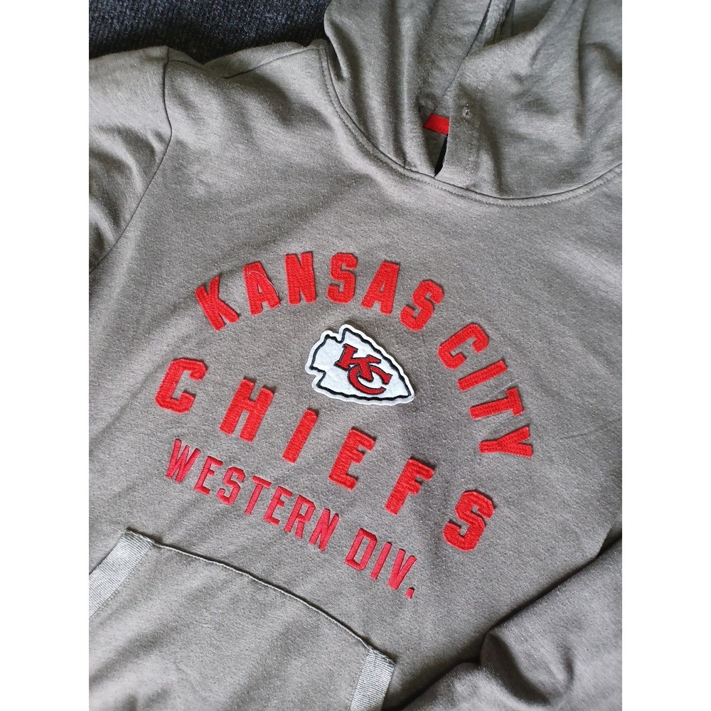 NFL Team Apparel Kansas City Chiefs Long Sleeve Pullover Sweater Hoodie Medium